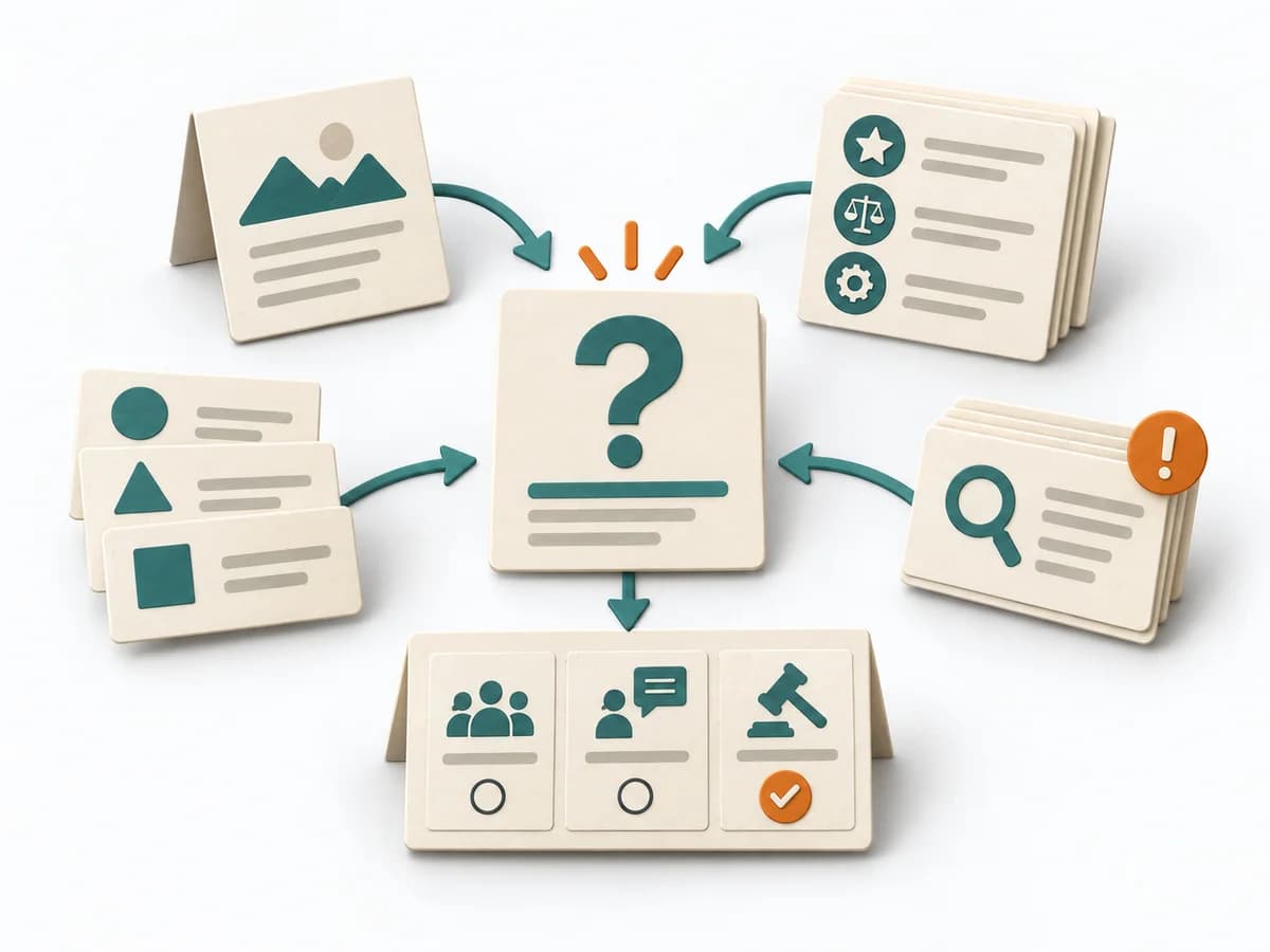 Paper illustration for Decision Framing Workshop.