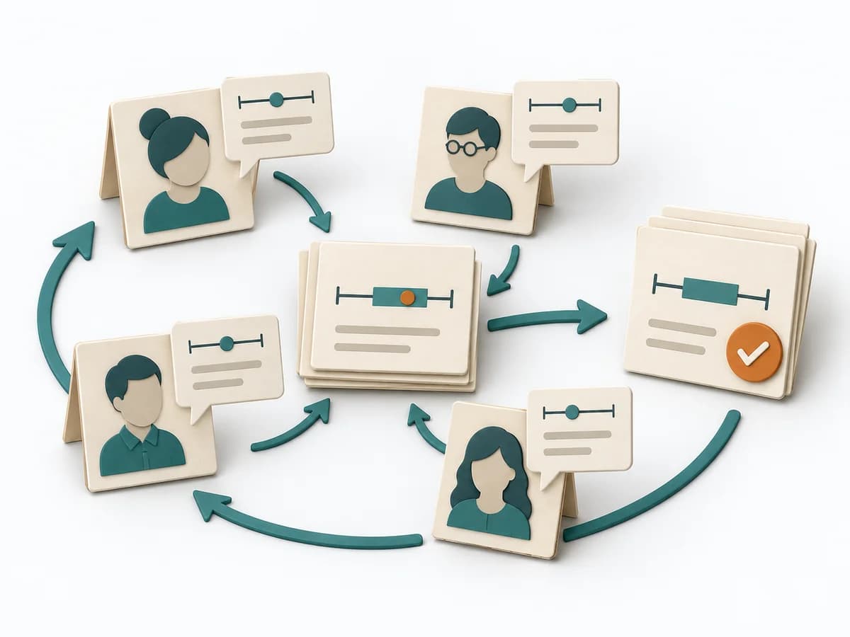 Anonymous individual judgments pass through feedback loops to form a distribution.