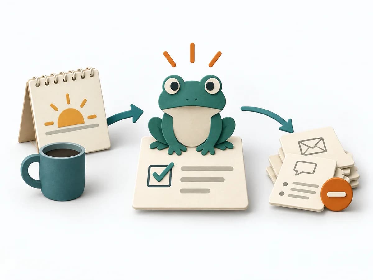 Papierillustration zu Eat the Frog