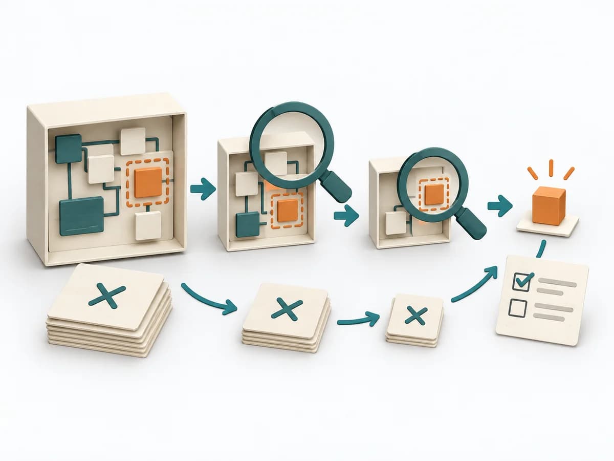 Papierillustration zu Fault Isolation.