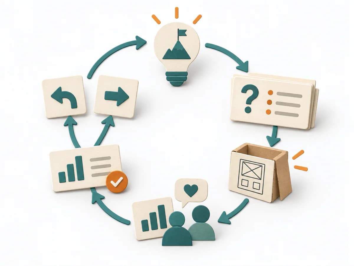 Paper illustration of Lean Startup with its method-specific working model.