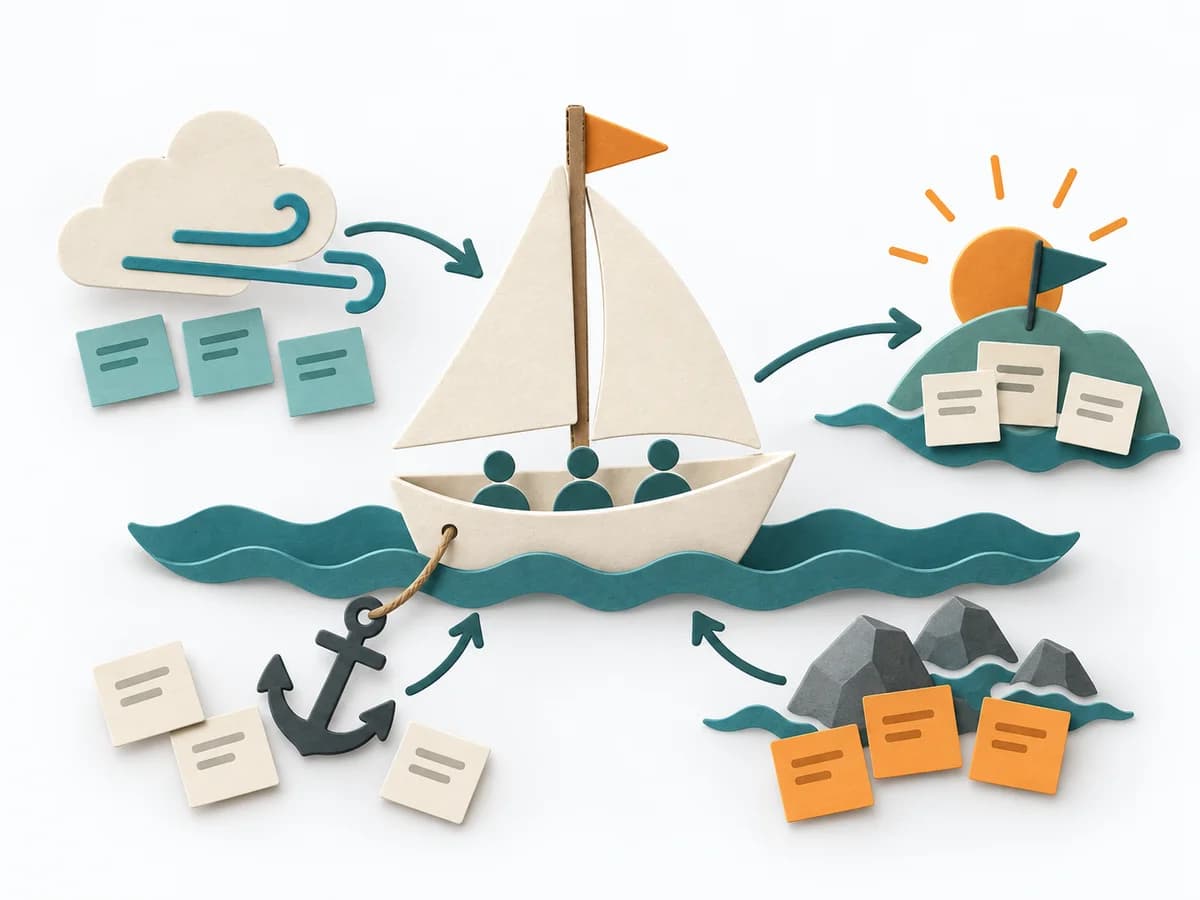 Paper illustration for Sailboat Retrospective