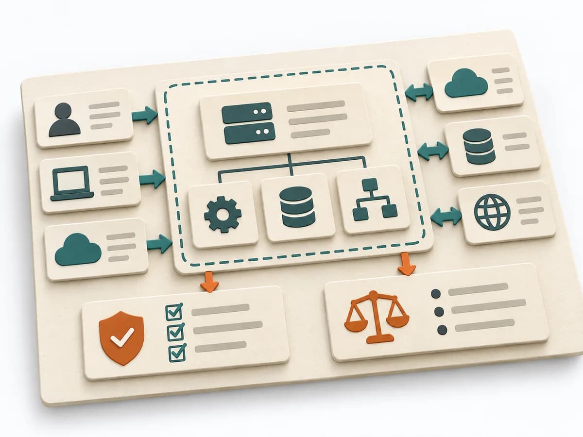 Software Architecture Canvas method illustration showing its working structure