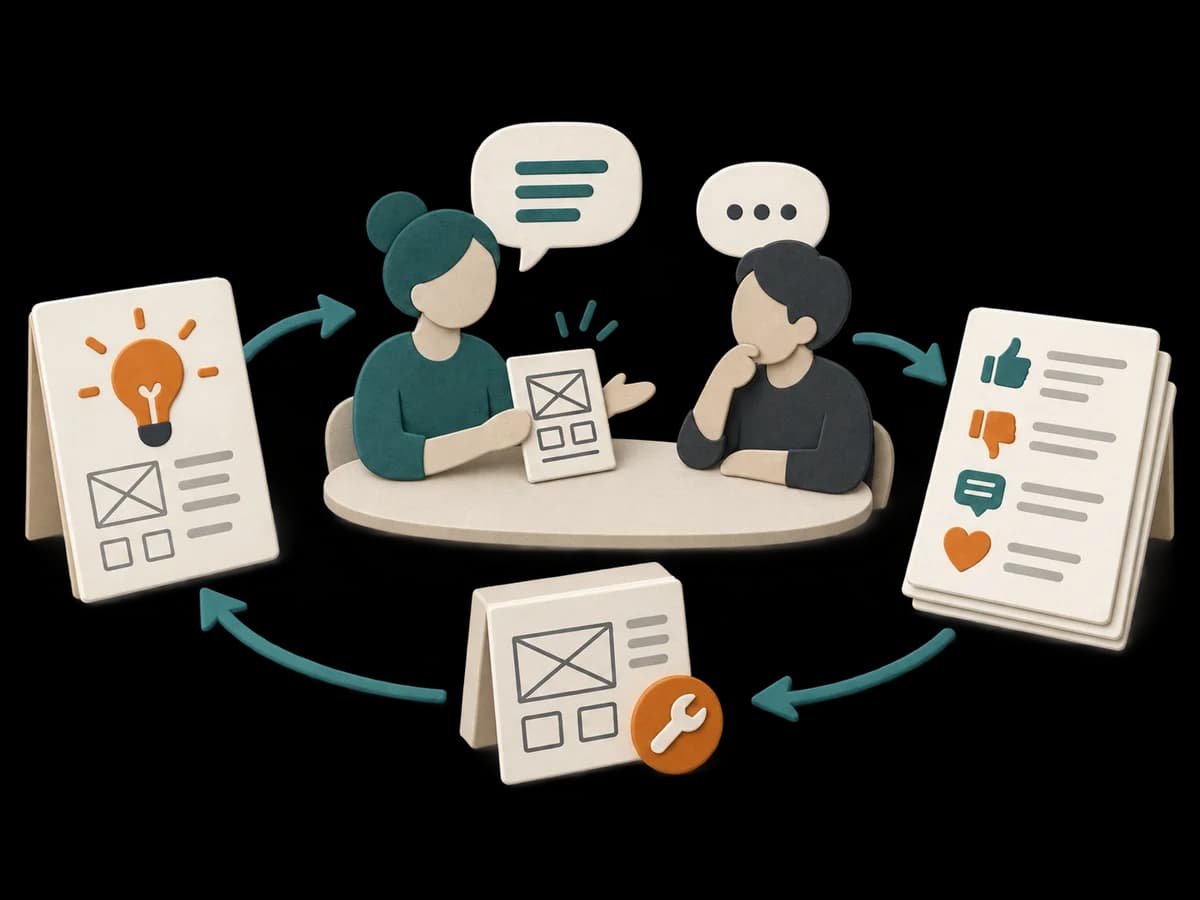 Papierillustration zu Solution Interview