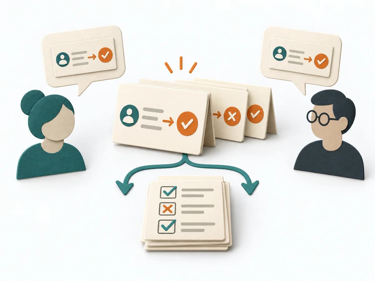 Paper illustration of Specification by Example with a method-specific labelled workspace.