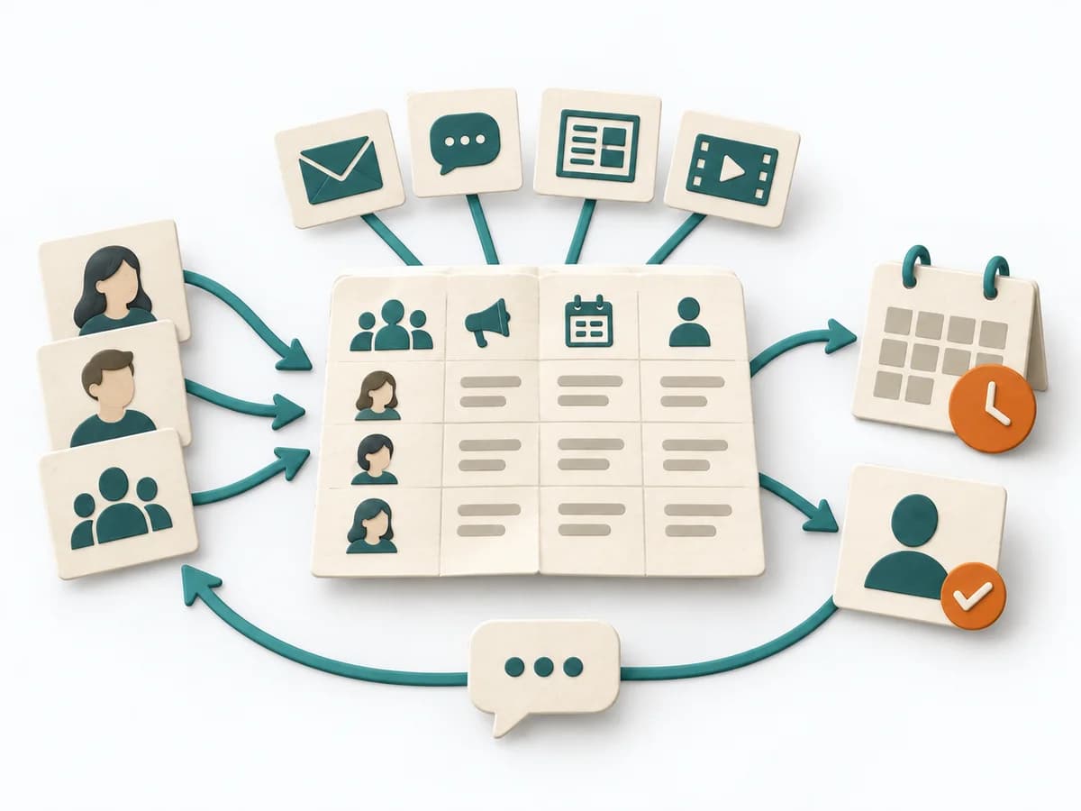 Papierillustration zu Communication Plan