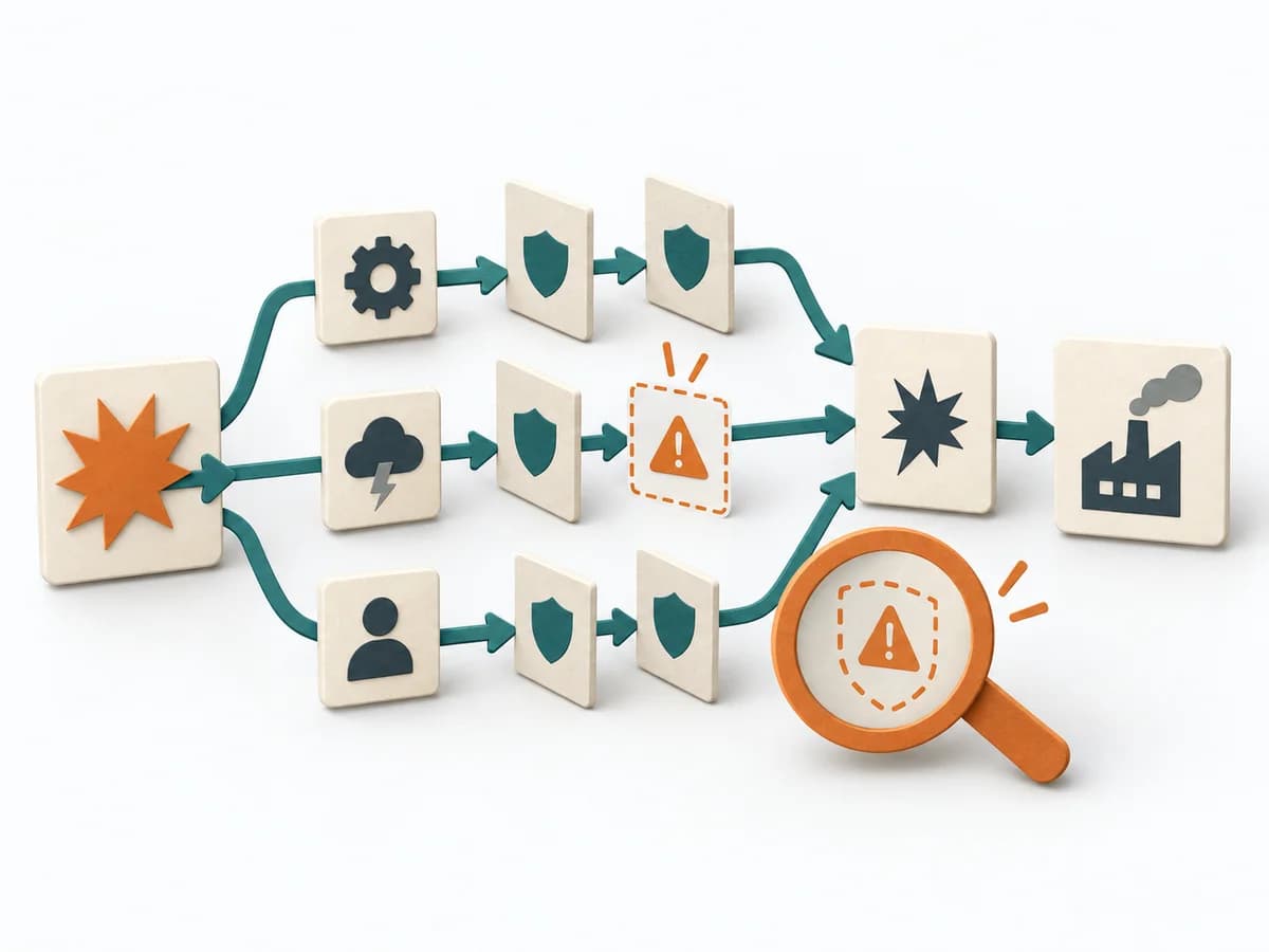 Papierillustration zu Failure Scenario Analysis.