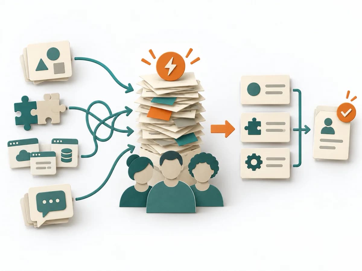 Papierillustration von Team Cognitive Load Assessment mit dem methodenspezifischen Arbeitsmodell.